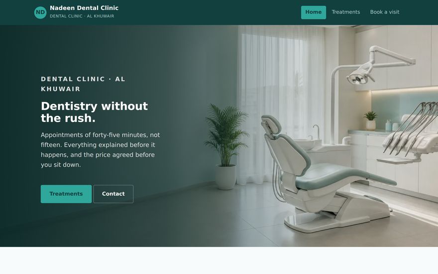 The Nadeen Dental Clinic demonstration site